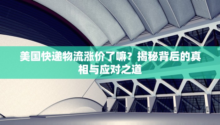 美国快递物流涨价了嘛？揭秘背后的真相与应对之道